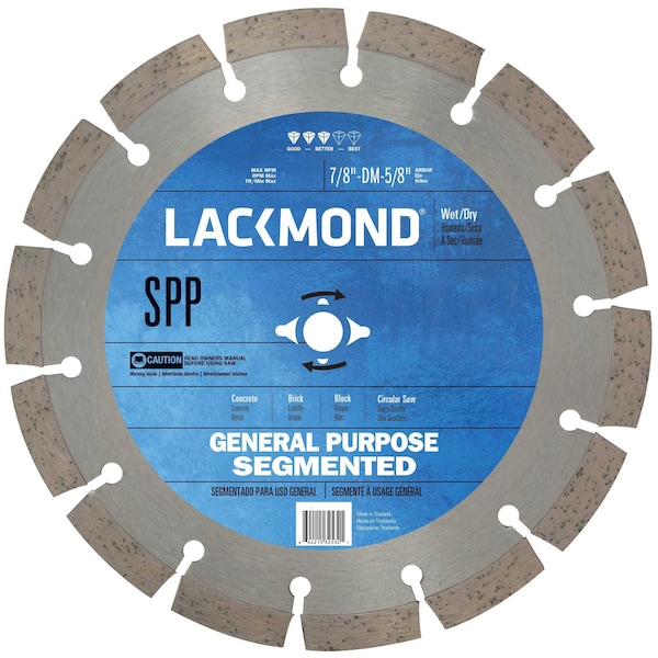 Lackmond 4-1/2 x 7/8 - 20mm - 5/8 arbor SPP Series General Purpose Segmented Blades SG4.5SPP